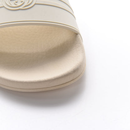 Gucci Rubber Womens Logo Slide Sandals 38 Off White 12 of 15