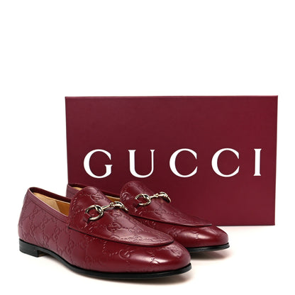 Gucci Guccissima Womens Jordaan Loafers 37.5 Rosso Ancora 11 of 11