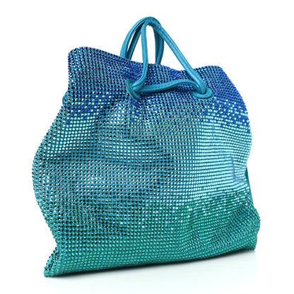 Versace Suede Crystal Pouch Blue Multicolor 3 of 12