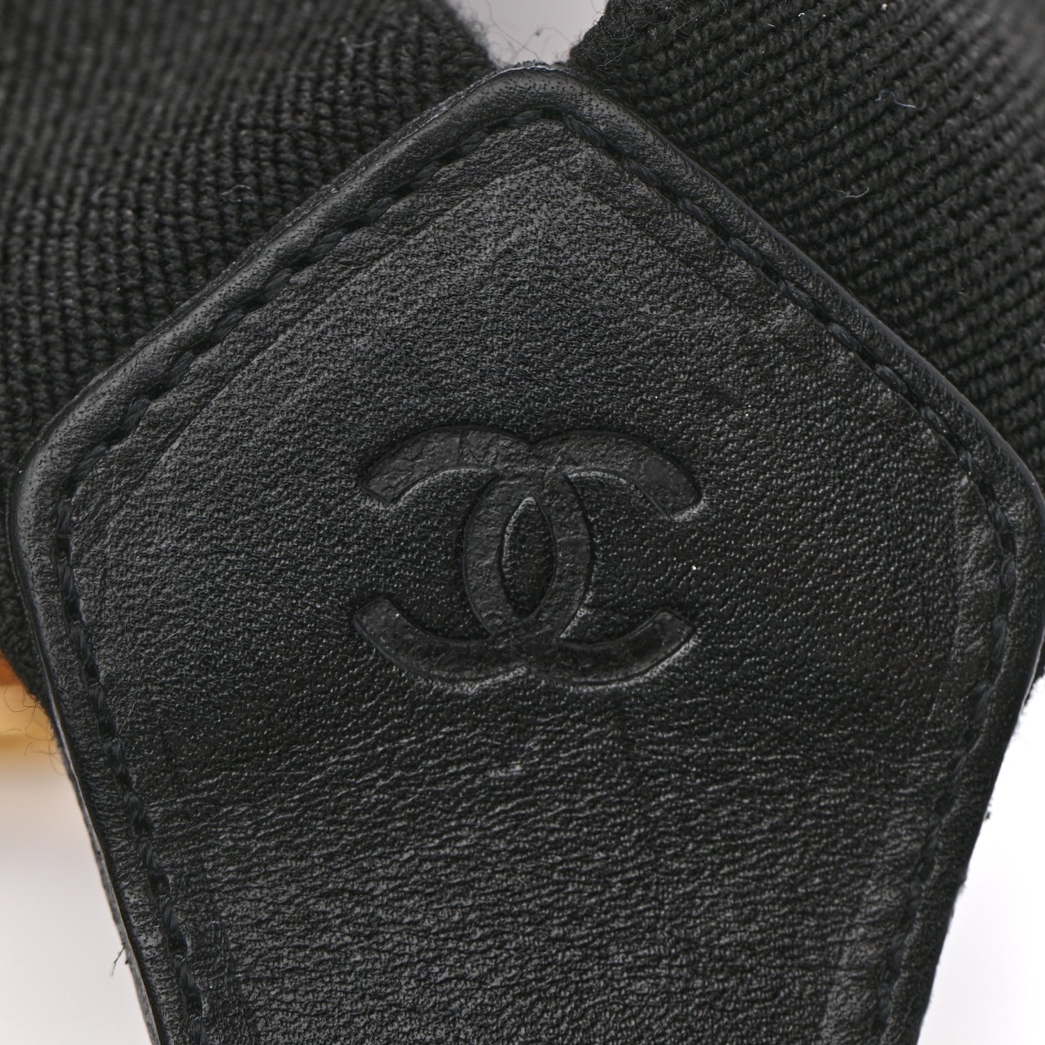 Chanel Logo Suspenders Black White 3 of 5