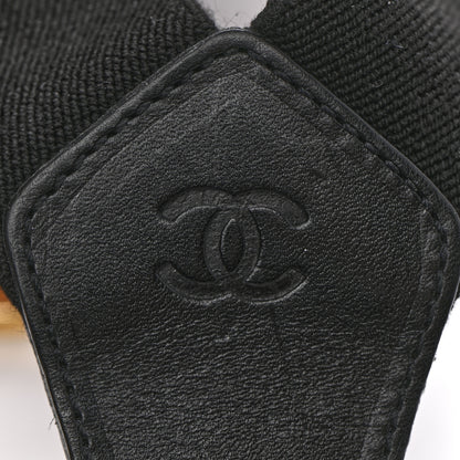 Chanel Logo Suspenders Black White 3 of 5