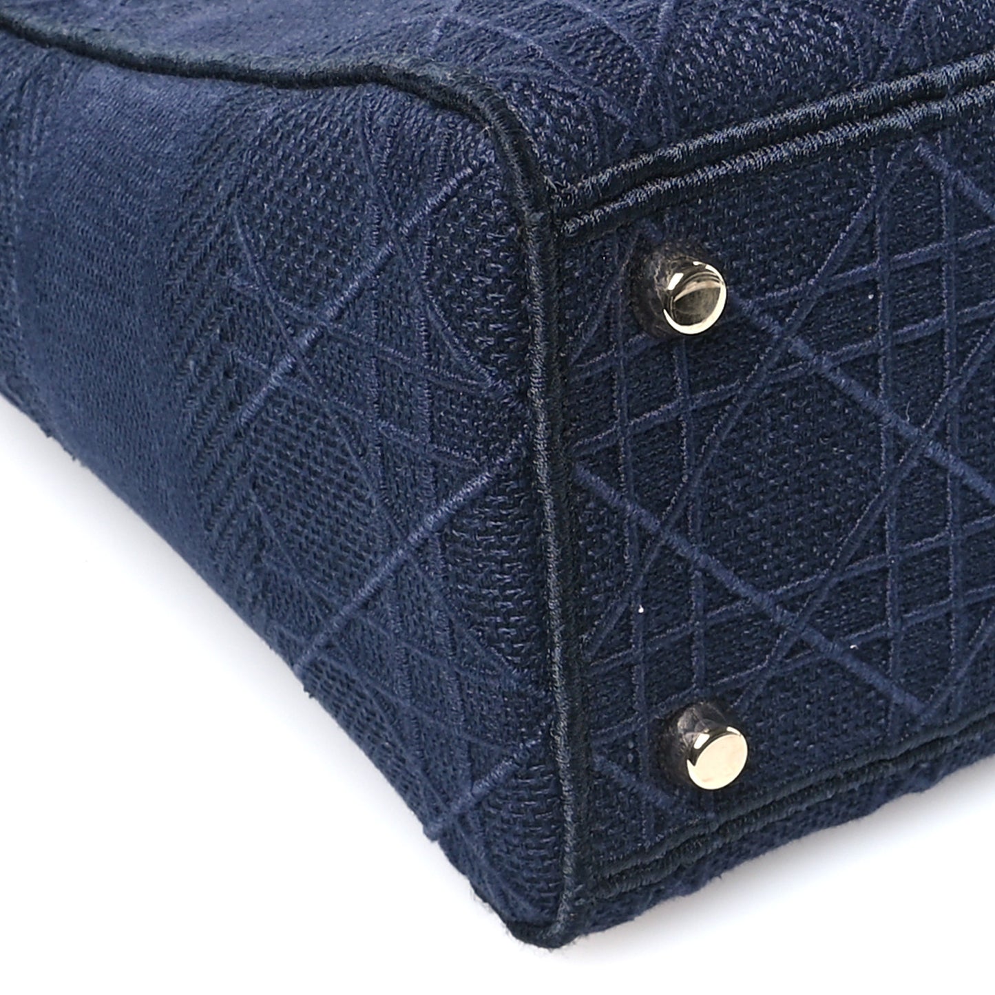 Canvas Embroidered Cannage Medium Lady D-Lite Navy
