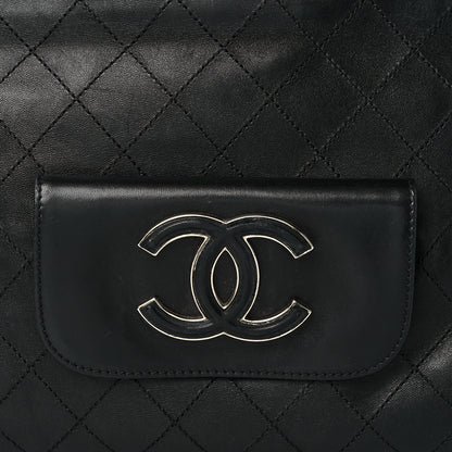 Chanel Calfskin Stitched CC Flap Clutch Black 8 of 15
