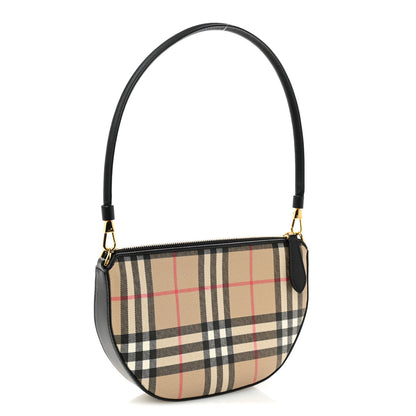 Burberry Vintage Check Calfskin Olympia Slim Pouch Archive Beige 3 of 9