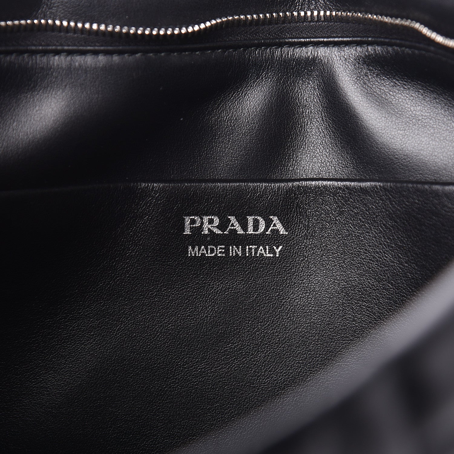 Prada Soft Calfskin Impunture Diagramme Clutch Black 6 of 9
