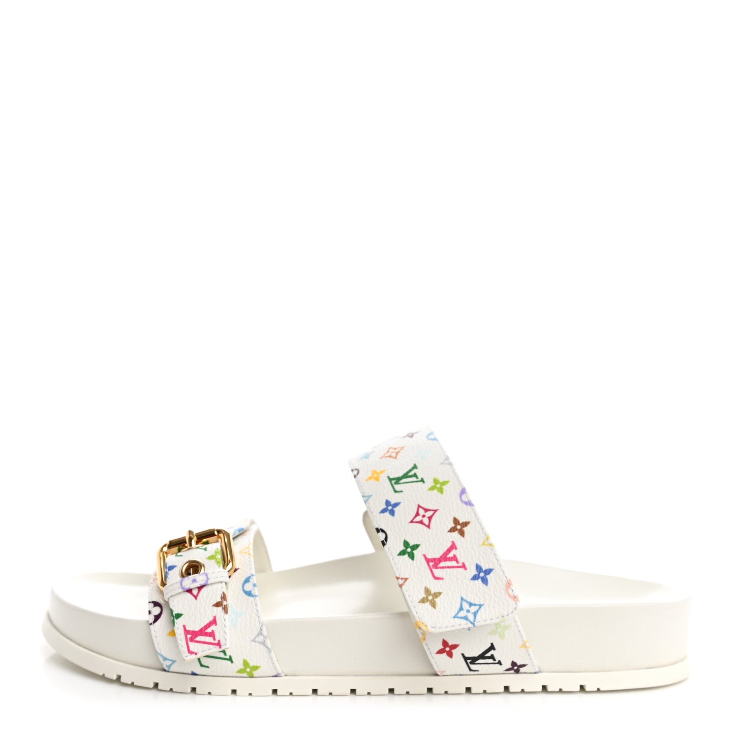 Louis Vuitton LV X TM Monogram Multicolor Bom Dia Comfort Mule Sandals 40 White 1 of 10