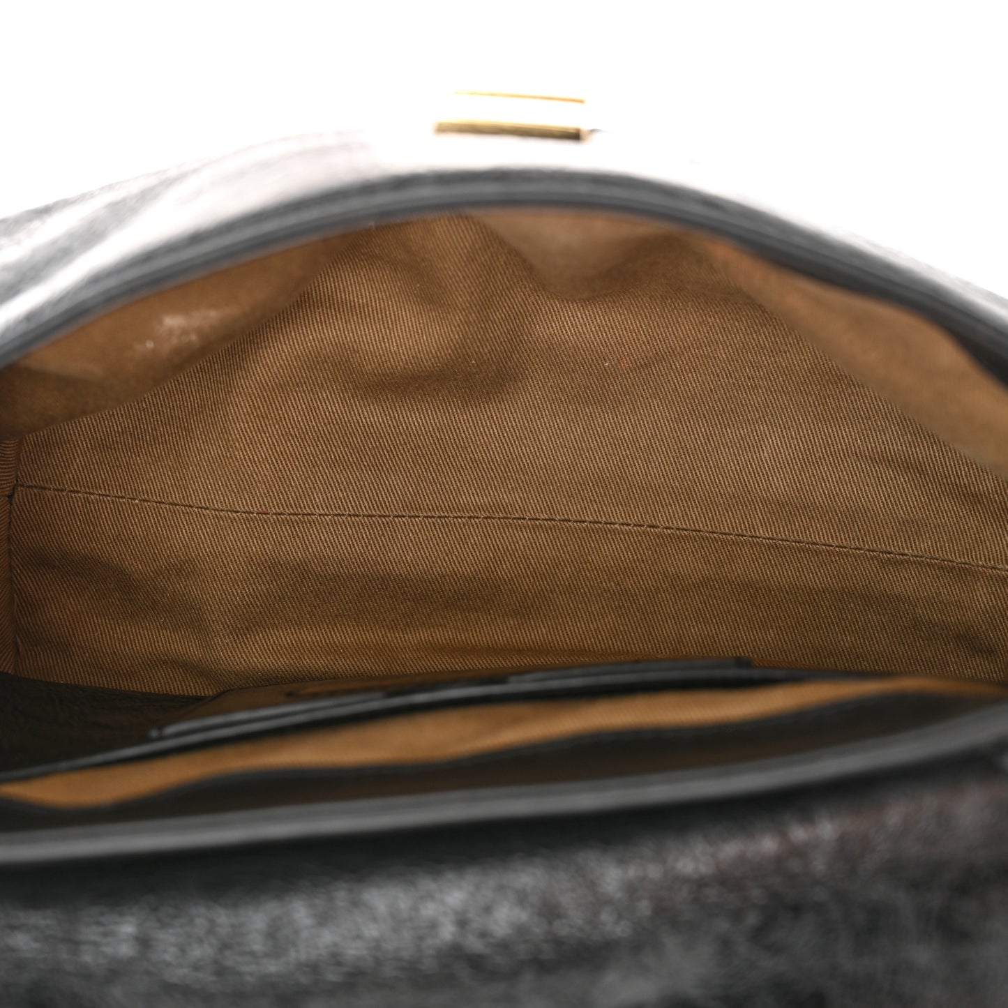 Creased Patent Calfskin Small ID Flap Black