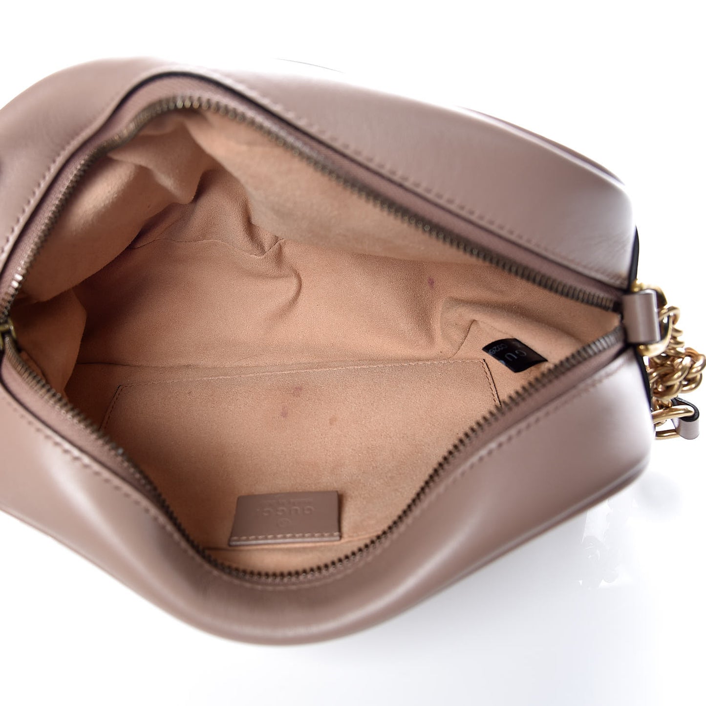 Calfskin Matelasse Small GG Marmont Chain Shoulder Bag Taupe