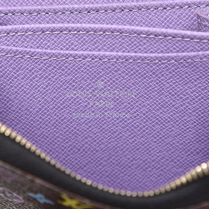 Louis Vuitton Monogram Multicolor Zippy Coin Purse Black Violet 6 of 8