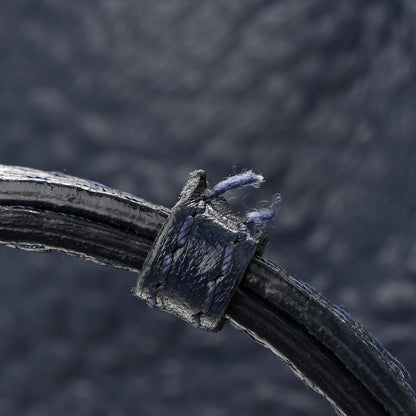 Burberry Heritage Grain Check Embossed Medium Dewsbury Tote Blue Carbon 14 of 17