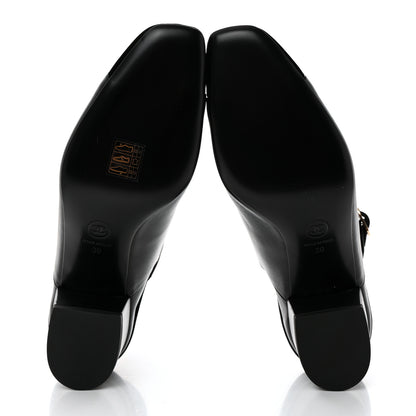 Chanel Lambskin Velvet Cap Toe Short Ankle Boots 39 Black 5 of 9
