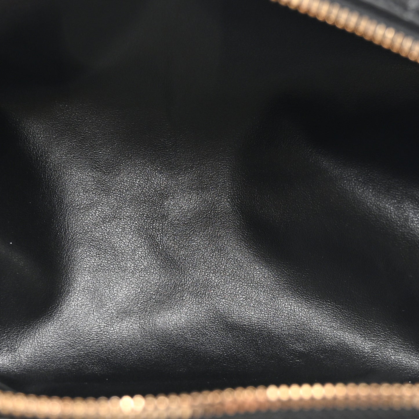 Nappa Intrecciato Zip Wristlet Clutch Black