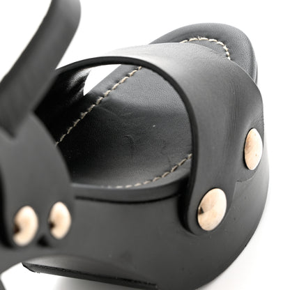 Prada Calfskin Platform Slingback Sandals 37 Black 12 of 12