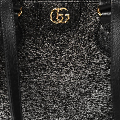 Gucci Textured Dollar Calfskin Small Ophidia Shoulder Tote Bag Black 8 of 10