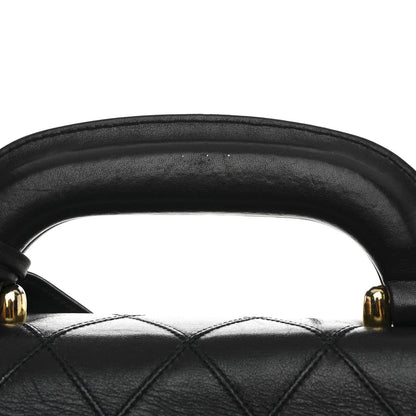 Chanel Lambskin Stitched Briefcase Bag Black 15 of 18
