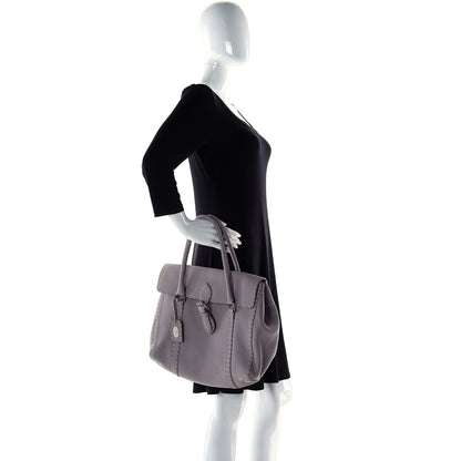 Fendi Calfskin Romano Selleria Medium Linda Satchel Pink 3 of 13
