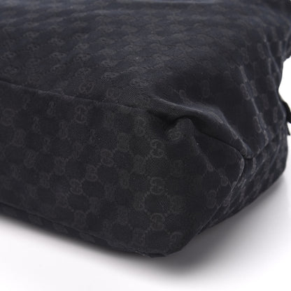 Gucci Monogram Large Zebra Horsebit Chain Hobo Black 9 of 11