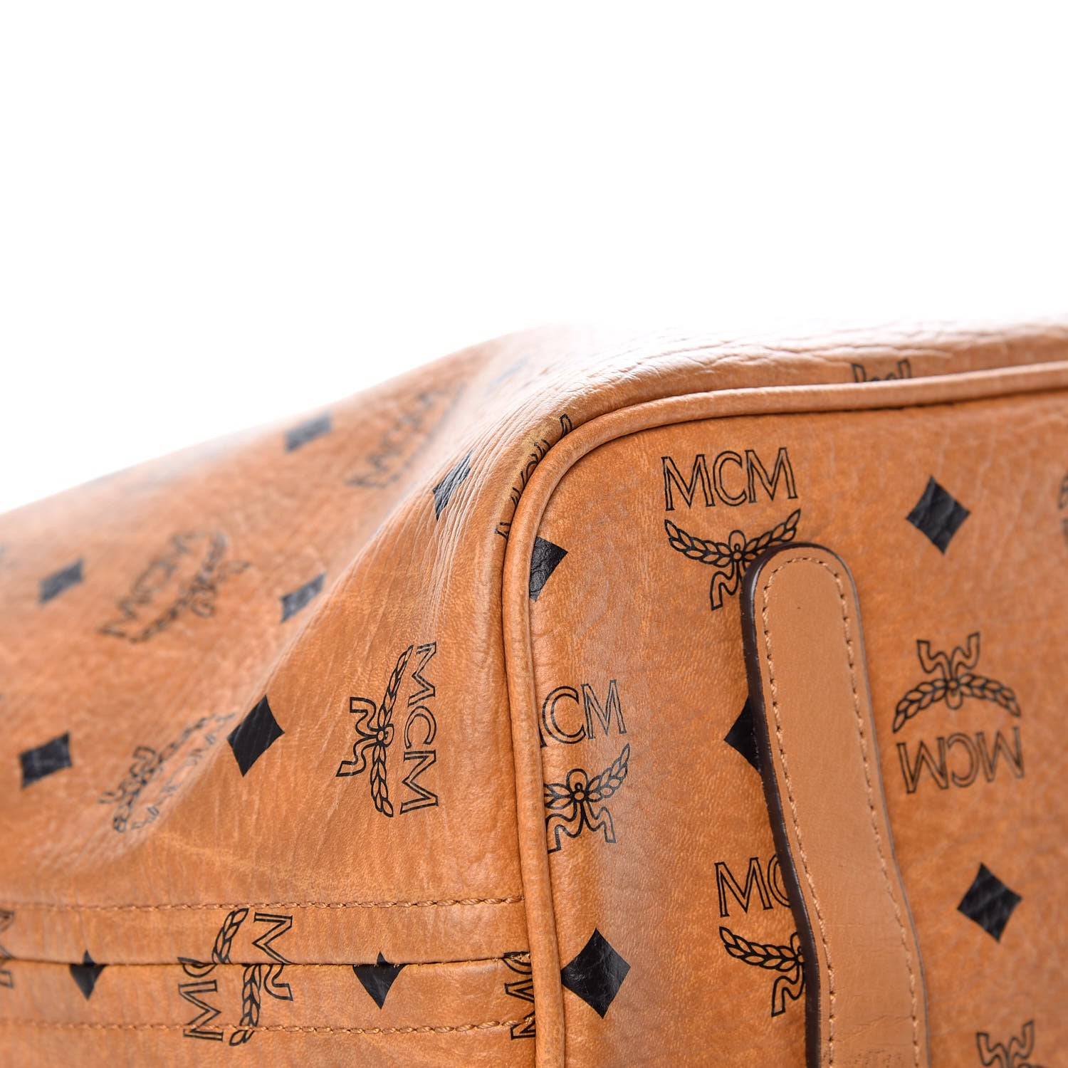 MCM Visetos Shopper Tote Cognac 11 of 12