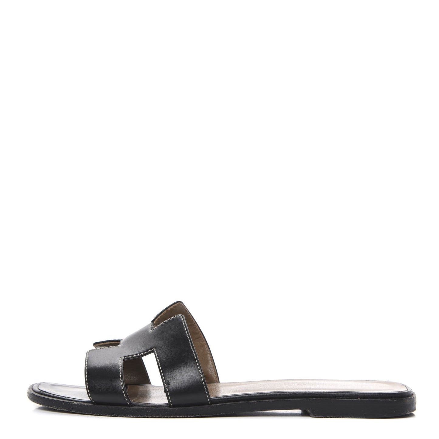Box Calfskin Oran Sandals 37.5 Black