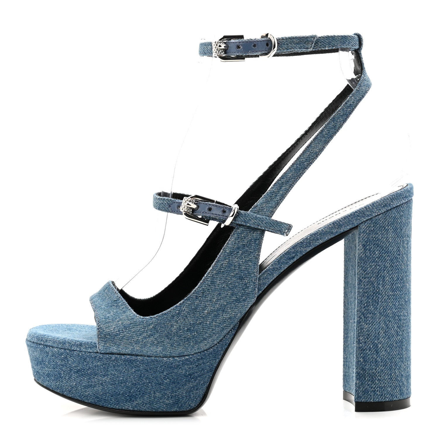 Givenchy Denim Voyou Sandals 39 Medium Blue 1 of 10