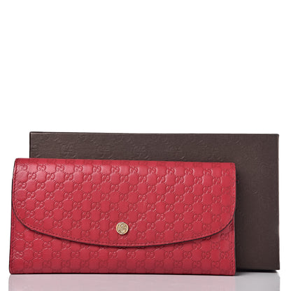Gucci Microguccissima Interlocking G Continental Wallet Red 17 of 17