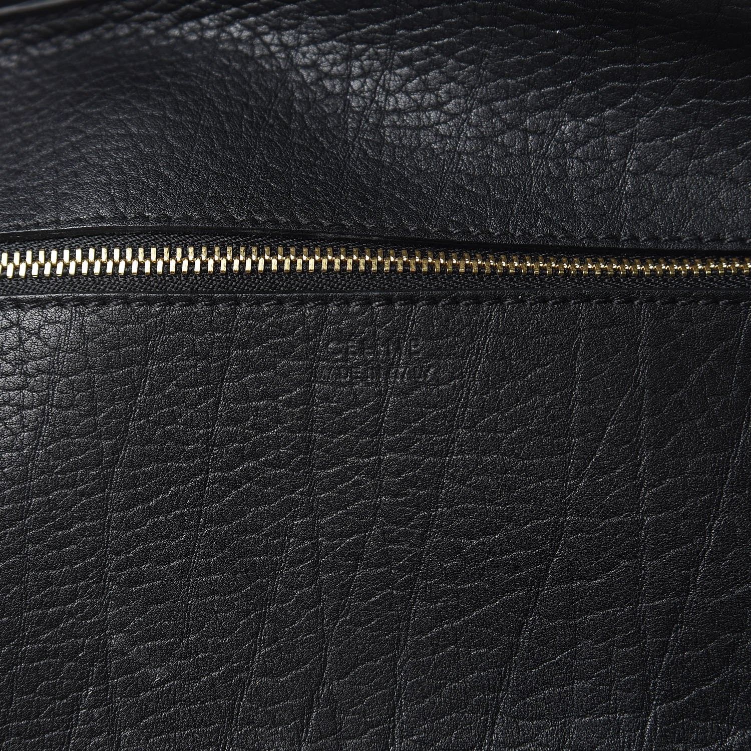 Celine Crisped Calfskin Medium Tie Knot Tote Black 6 of 17