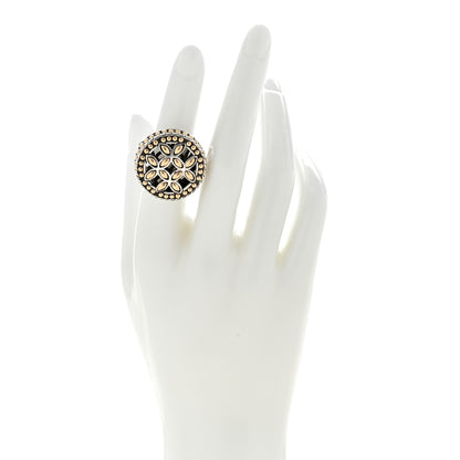 John Hardy Sterling Silver 18K Yellow Gold Kawung Coin Ring 50 5.5 2 of 4
