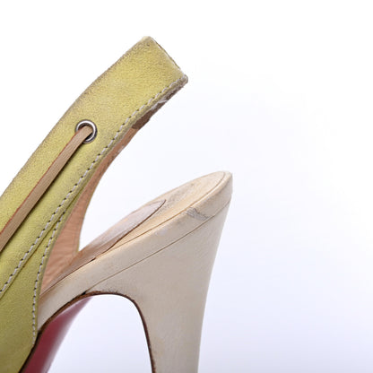 Christian Louboutin Suede Jefferson Plato 140 Pumps 37 Light Green 14 of 19