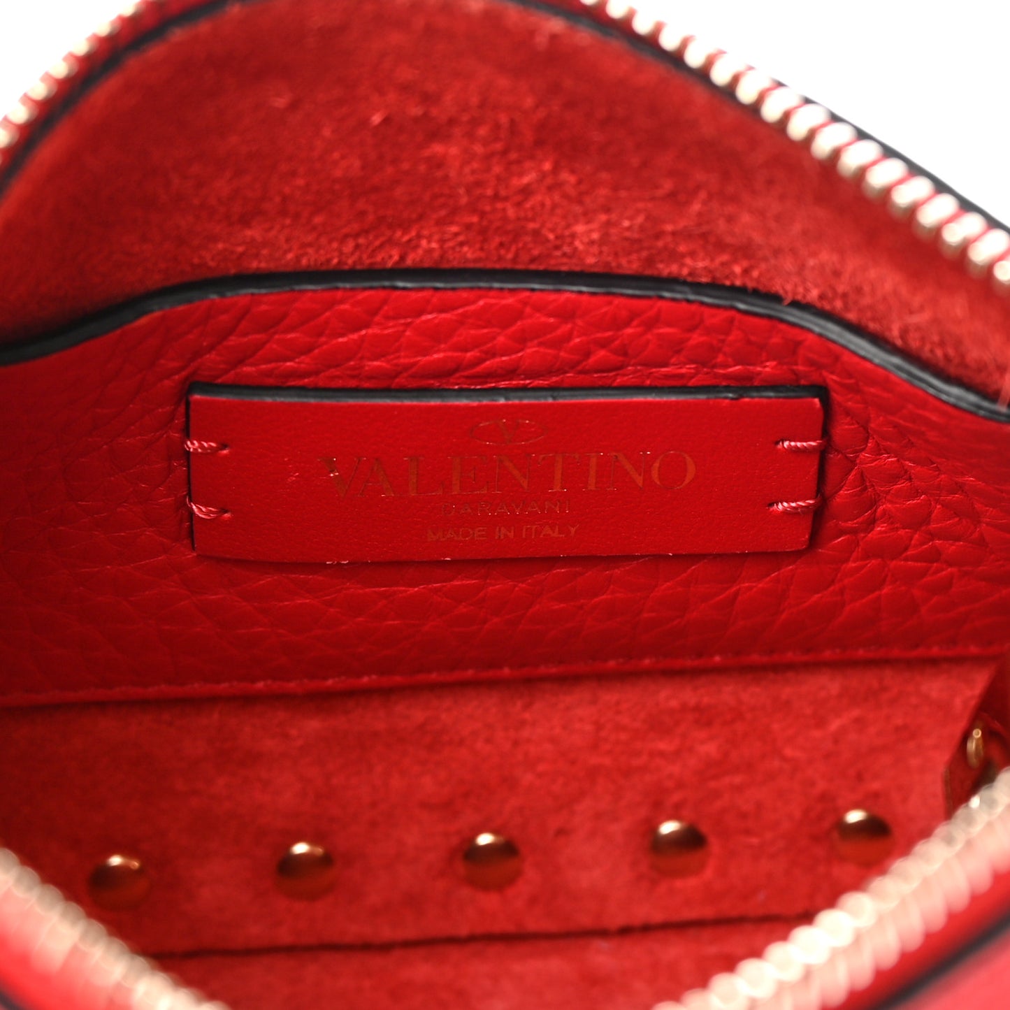 Pebbled Calfskin Small Rockstud Flip Lock Shoulder Bag Rouge Pur