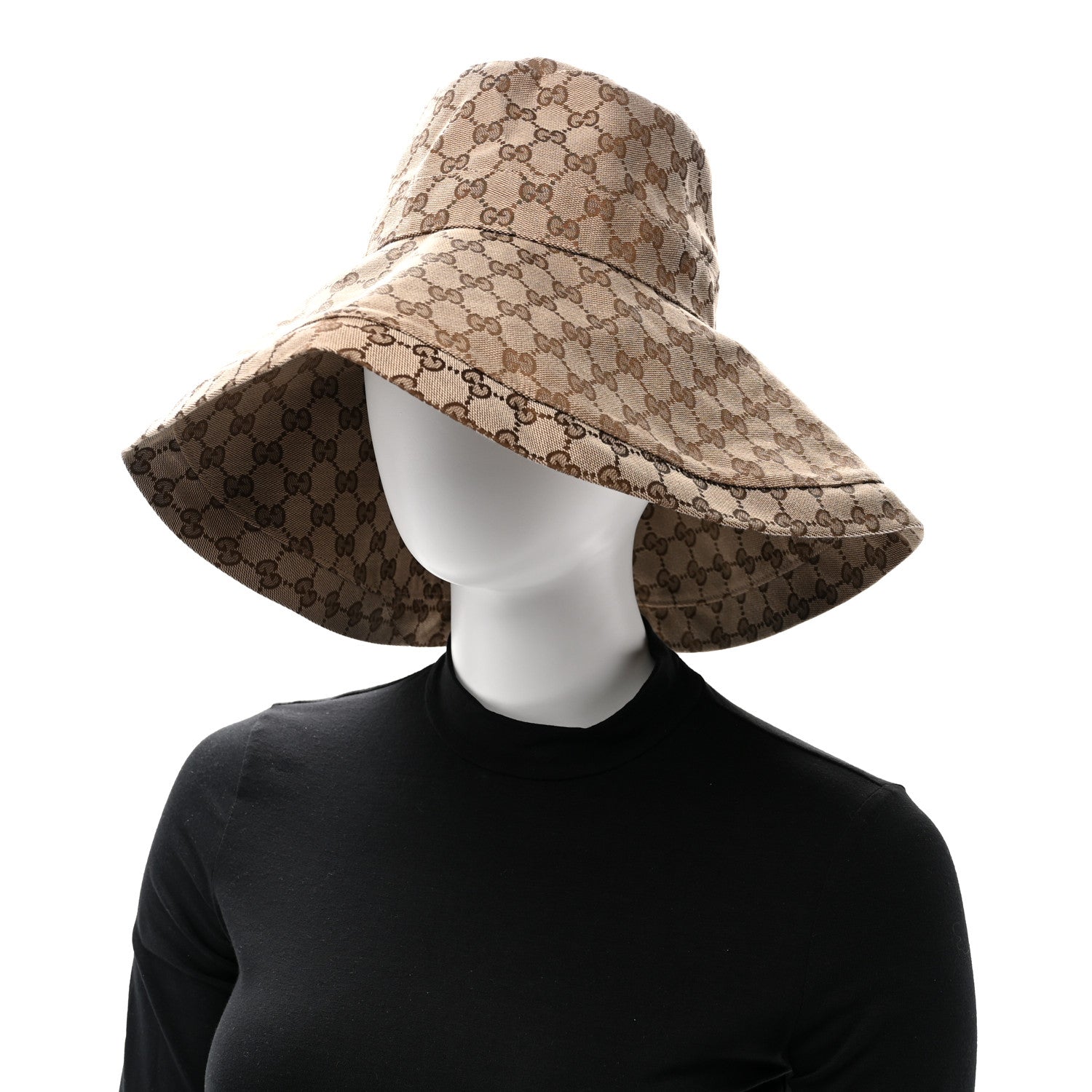 Gucci Monogram Wide Brim Hat L Beige 2 of 9