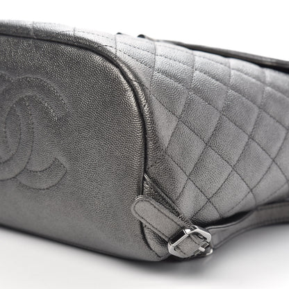 Chanel Metallic Caviar Quilted Filigree Backpack Dark Silver 9 of 10