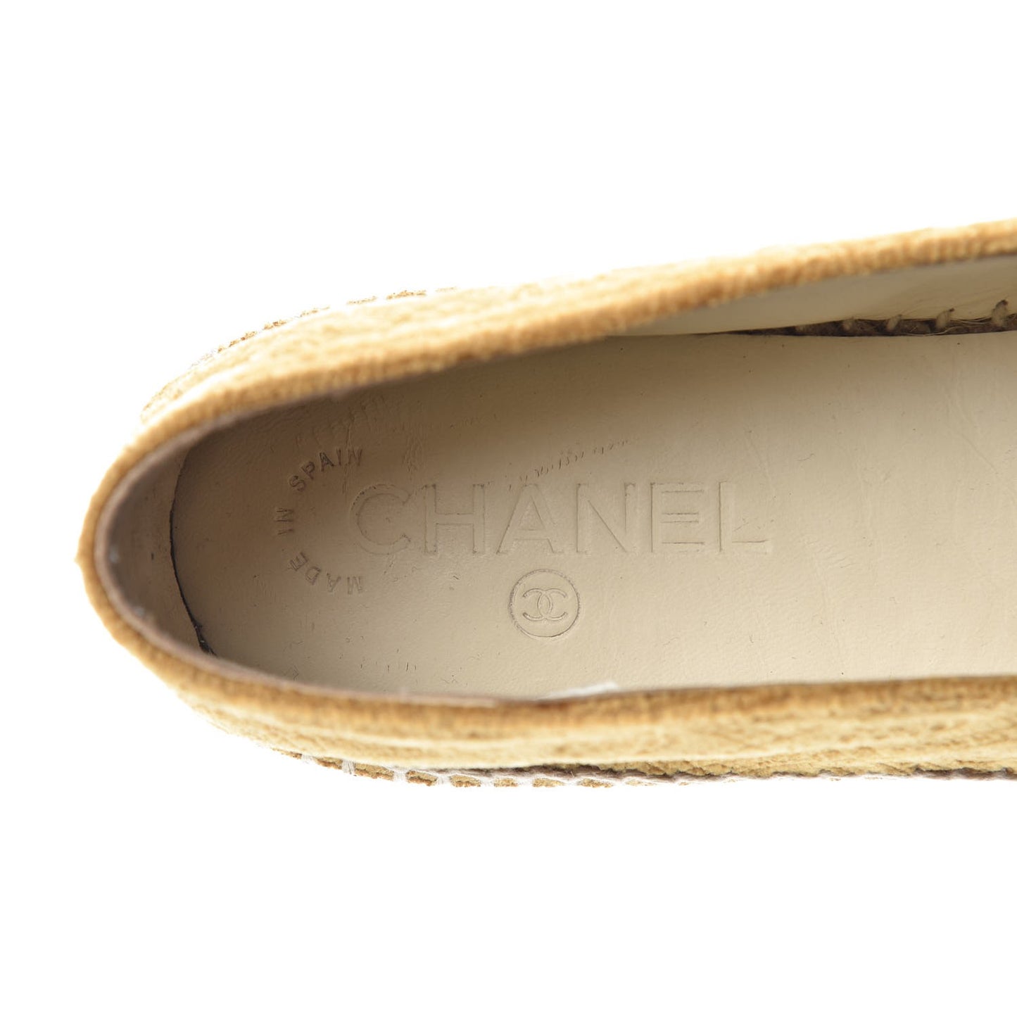 Velvet Grosgrain Quilted Camellia CC Espadrilles 41 Gold Black