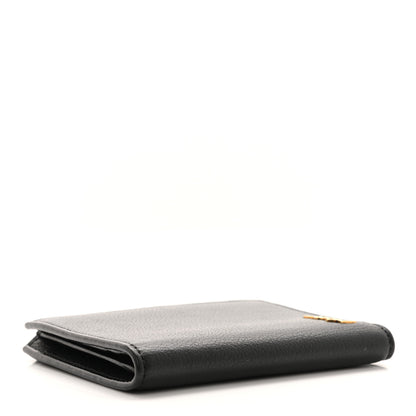 Saint Laurent Calfskin Compact Zip Wallet Black 4 of 7