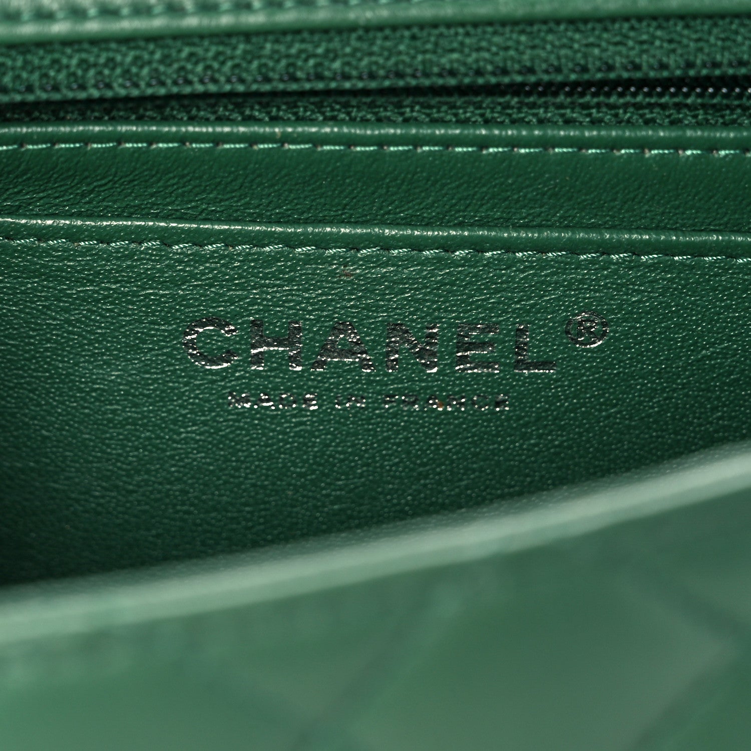 Chanel Lambskin Quilted Mini Rectangular Flap Green 5 of 9