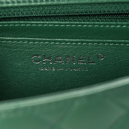 Chanel Lambskin Quilted Mini Rectangular Flap Green 5 of 9
