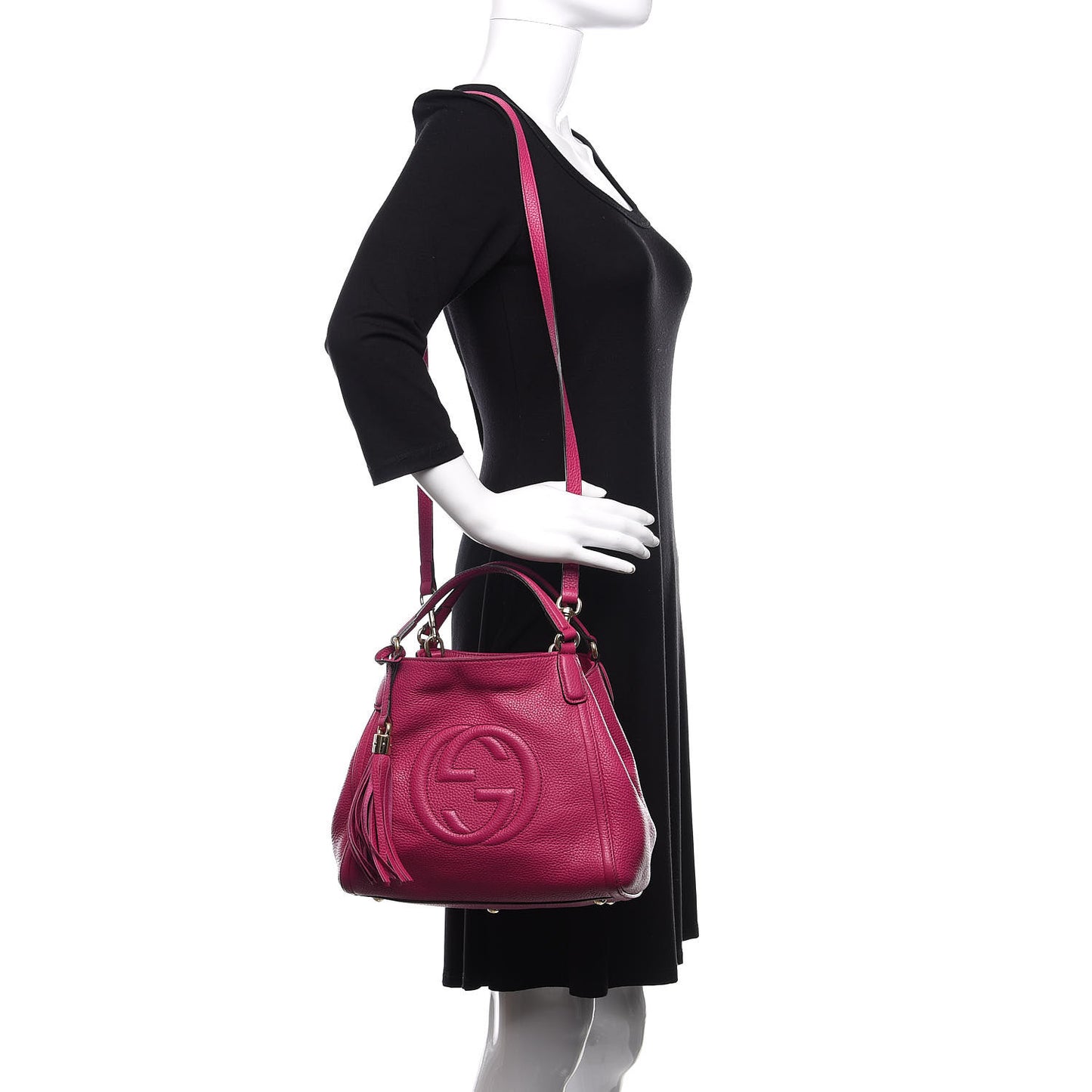 Cellarius Calfskin Small Soho Shoulder Bag Bright Bouganville