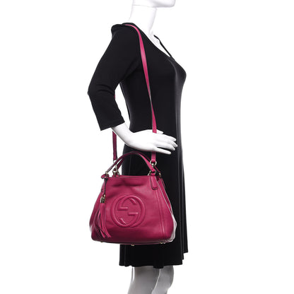 Gucci Cellarius Calfskin Small Soho Shoulder Bag Bright Bouganville 2 of 11