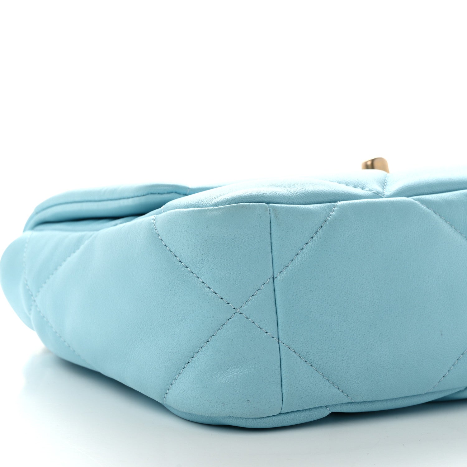 Chanel Lambskin Quilted Medium Chanel 19 Flap Light Blue 9 of 10