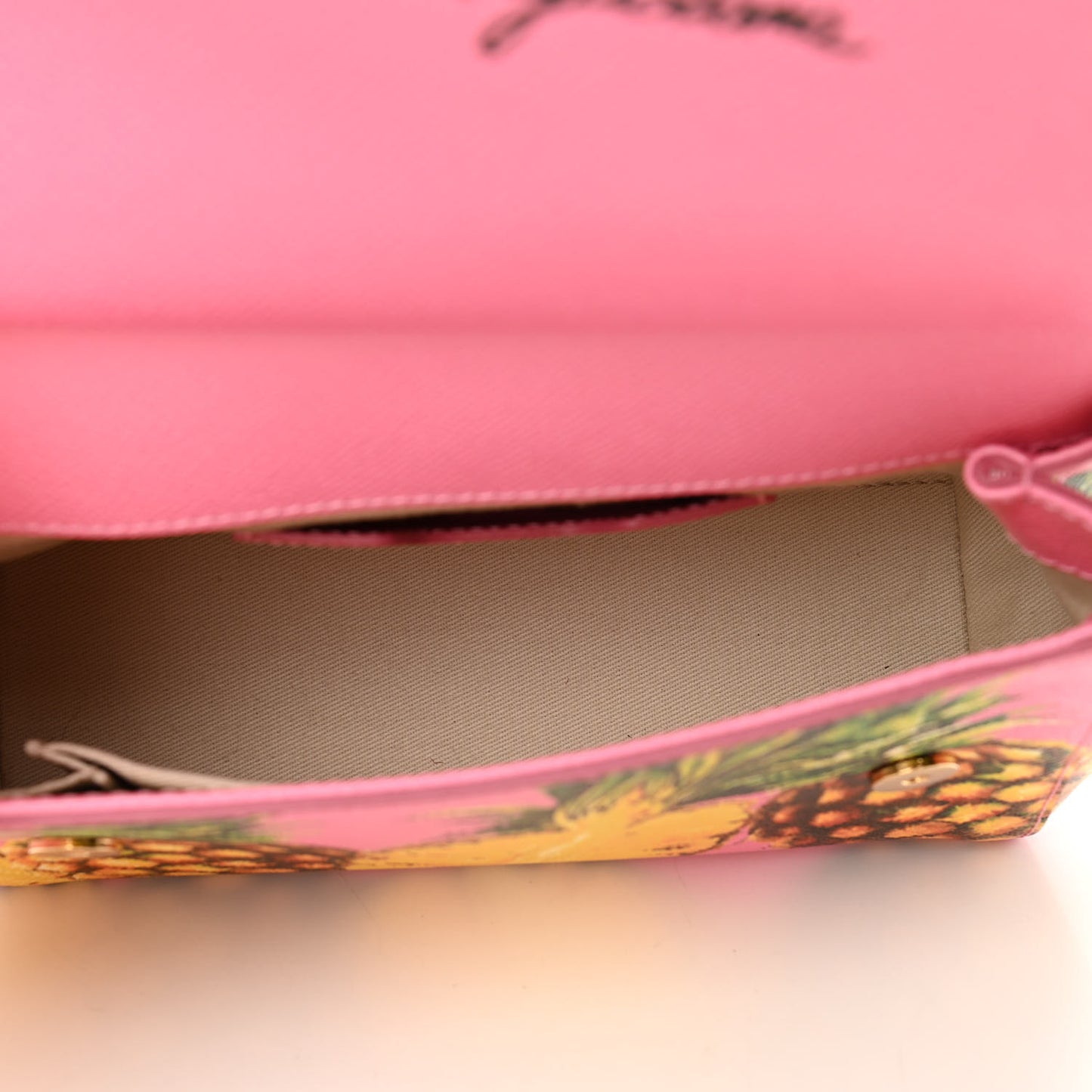 Dauphine Pineapple Print Small Miss Sicily Satchel Rosa