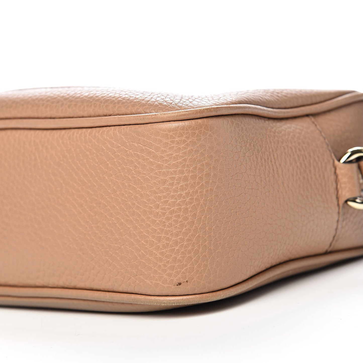 Pebbled Calfskin Small Soho Disco Bag Rose Beige