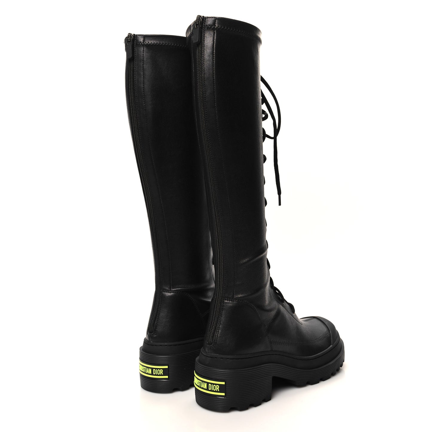 Nappa Stretch Dior Arcade High Boots 38.5 Black