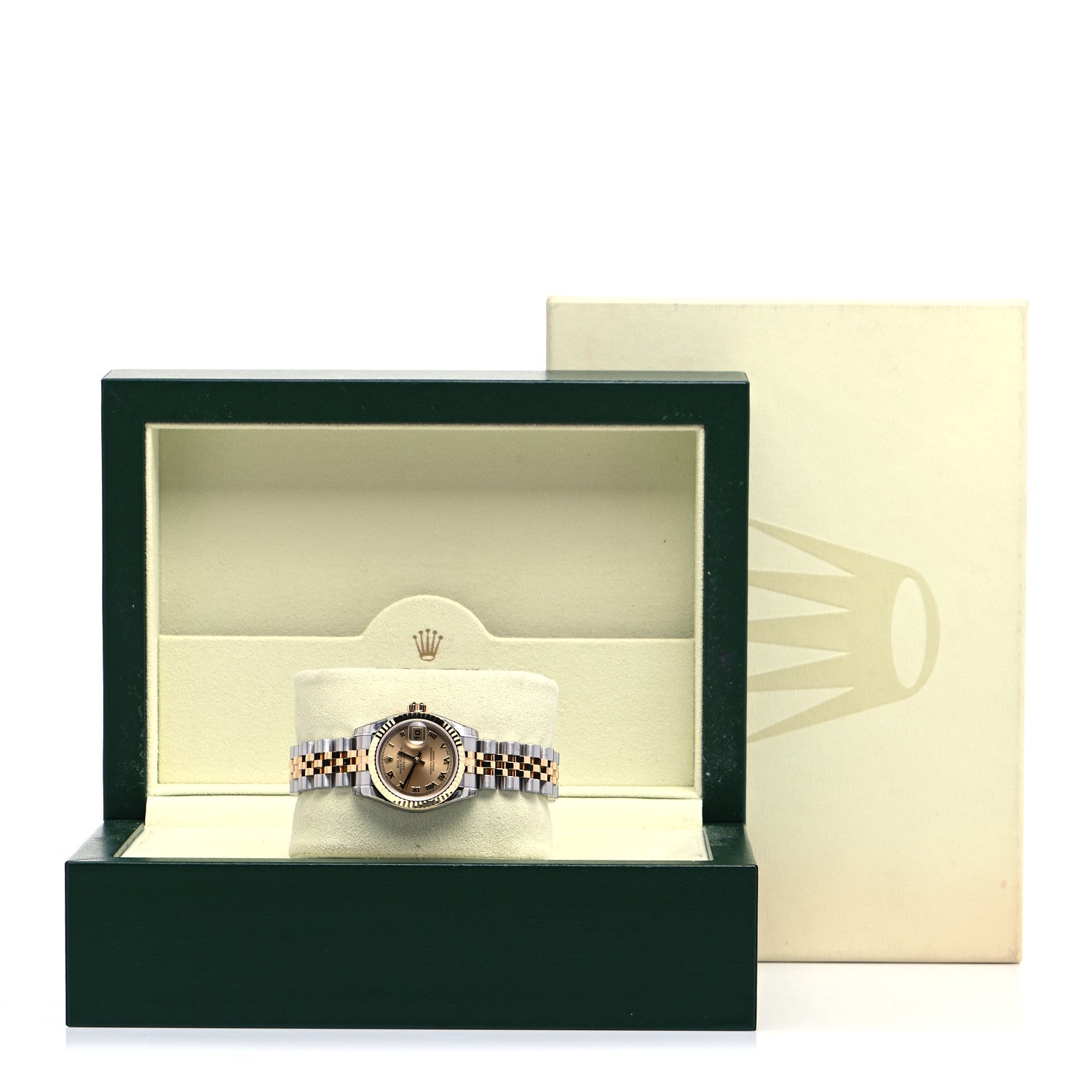 Rolex Stainless Steel 18K Yellow Gold 26mm Oyster Perpetual Datejust Watch Champagne Roman 179173 5 of 5