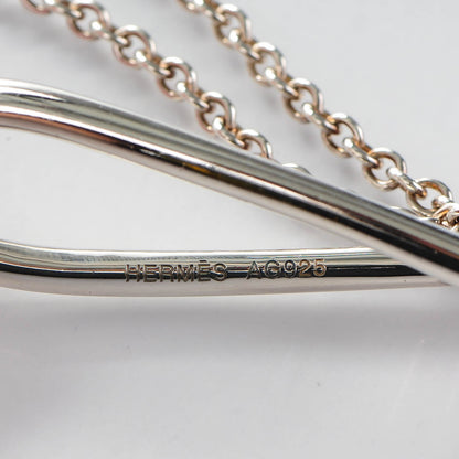 Hermes Sterling Silver Looping Pendant Necklace GM 4 of 5