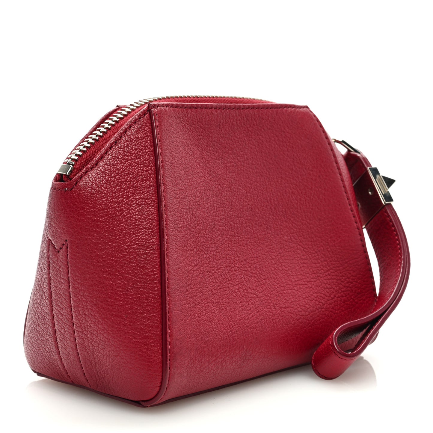 Sugar Goatskin Small Antigona Beauty Wristlet Fig Pink