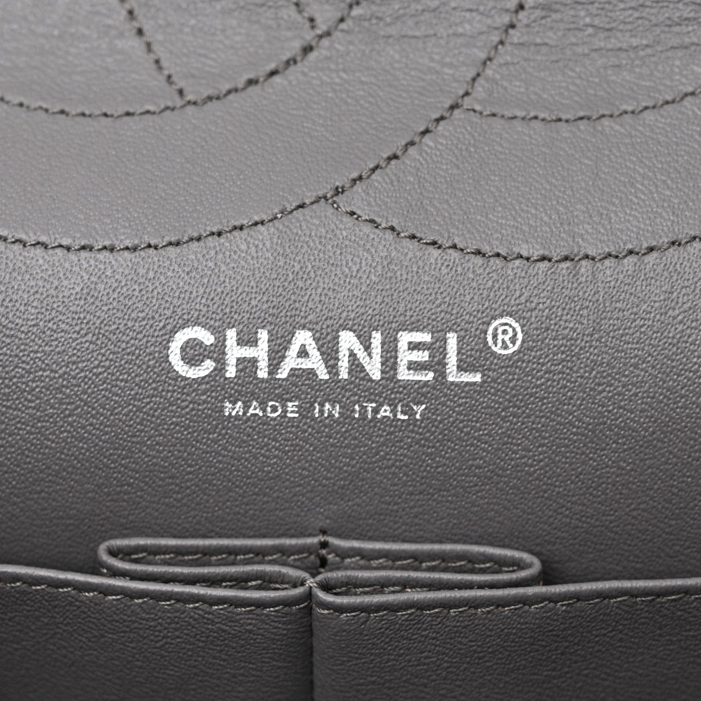 Aged Calfskin Quilted 2.55 Reissue 227 Flap Grey