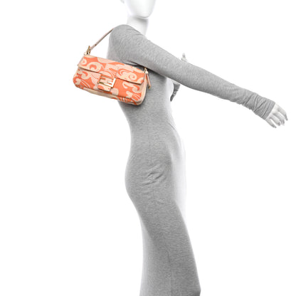 Fendi Satin Swirl Print Baguette Multicolor 2 of 13