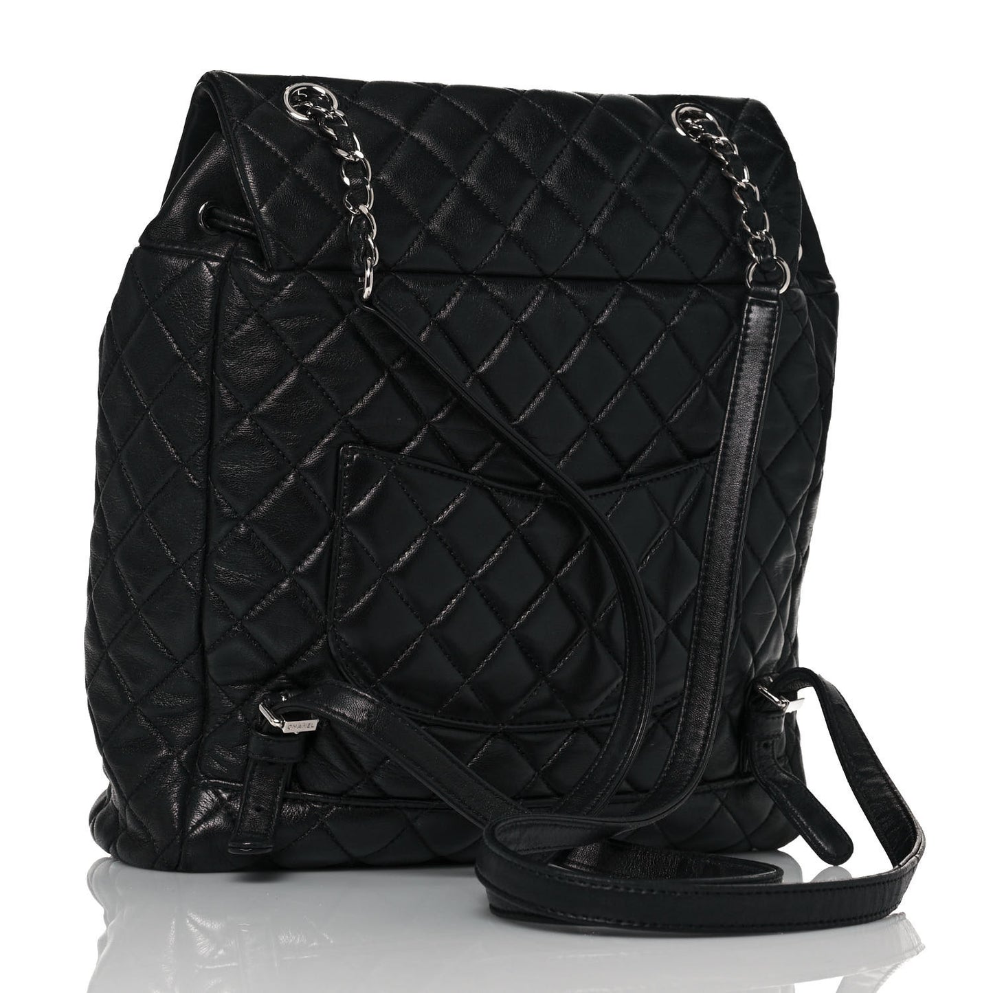 Calfskin Quilted Large Urban Spirit Backpack Black