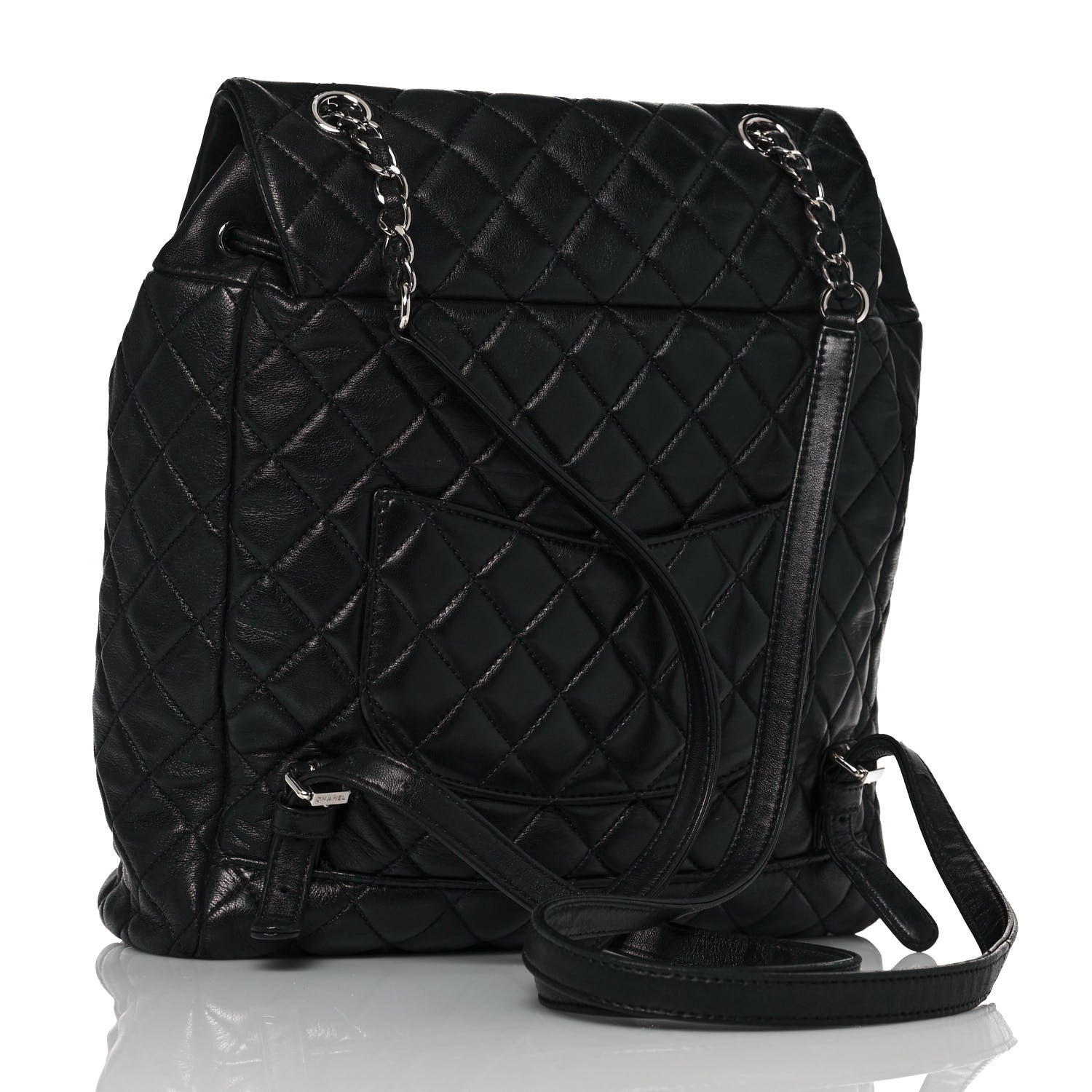 Chanel Calfskin Quilted Large Urban Spirit Backpack Black 3 of 13