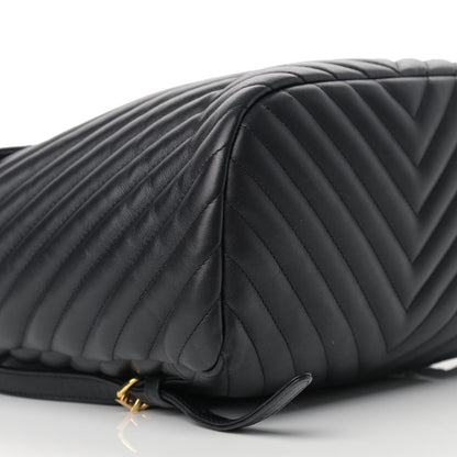 Chanel Calfskin Chevron Quilted Large Urban Spirit Backpack Black 8 of 14