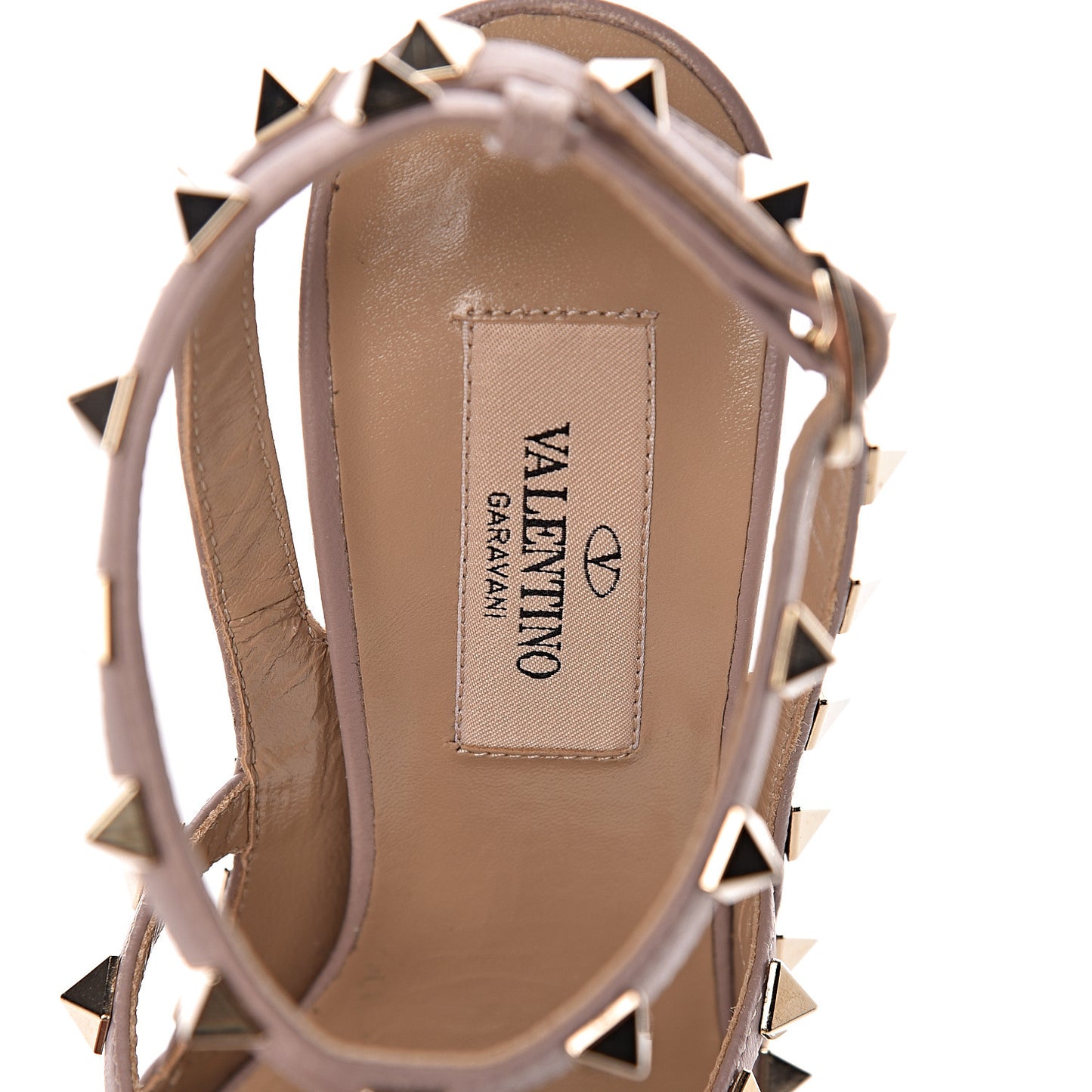 Patent Rockstud Ankle Strap Pumps 35.5 Poudre